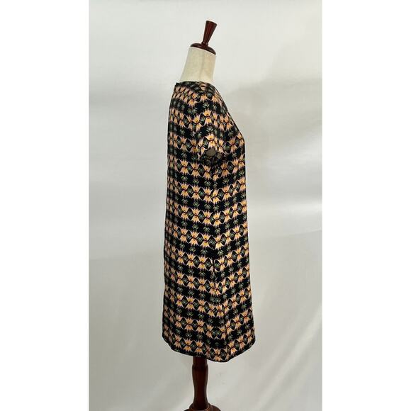 LA DOUBLEJ Sz S Small Mini Swing Dress Silk Short Sleeve Bacetto - Picture 6 of 12